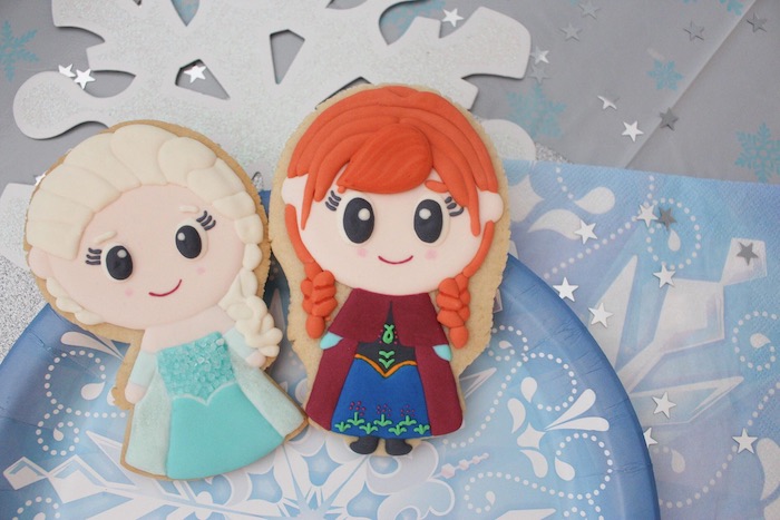 Печенье в стиле Frozen Эльза и Анна - пошаговый рецепт