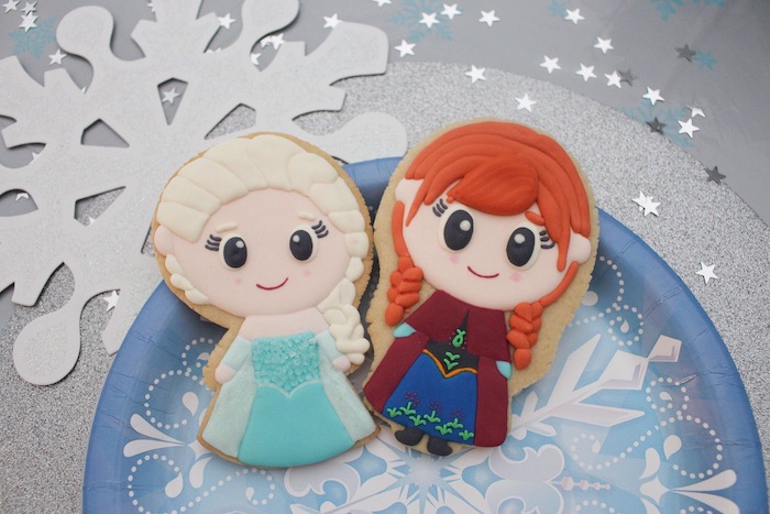 Печенье в стиле Frozen Эльза и Анна - пошаговый рецепт