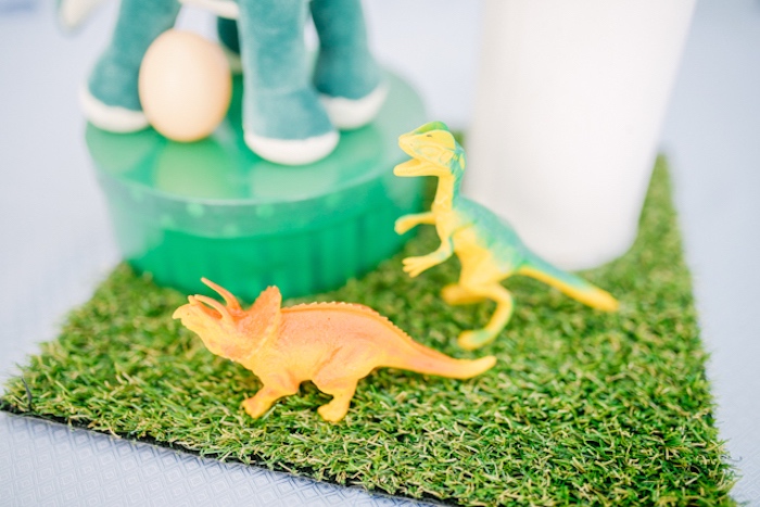 Пастельная фотозона с динозаврами на годик мальчику