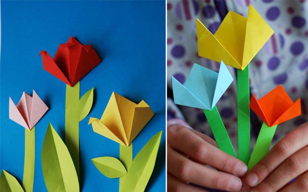 Открытка на 8 Марта оригами. Фото с сайта www.klass39.ru 