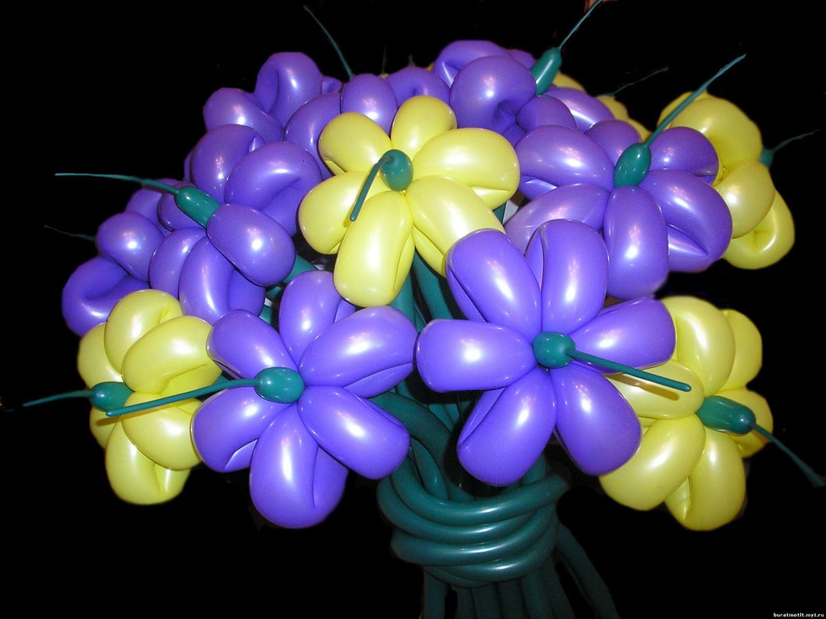 Цветочки из шариков